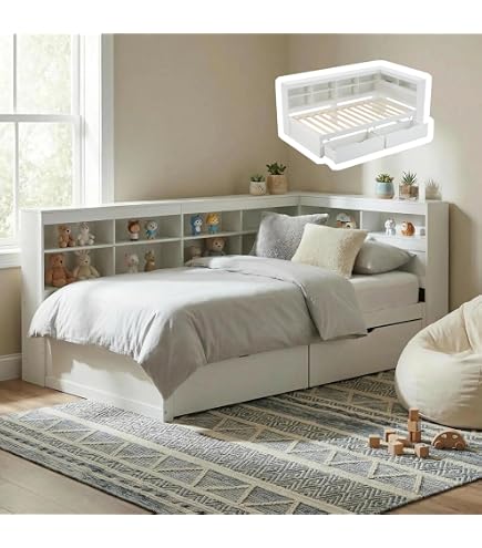 Amazon｜IKEA SMÅSTAD ロフトベッドフレーム デスクと収納付き 90x200